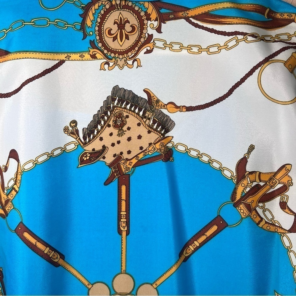 Antthony Original 2-Piece Western Blouse Long Sleeve Artsy Blue Boxy Women’s 6 - Picture 5 of 6